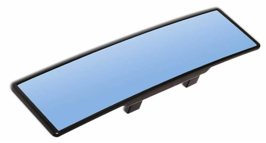 PME 11.8 Wide Blue Tinted Anti-Glare Curved Wide-Angle Panoramic Clip-on Rear View Mirror