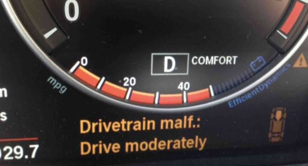 drive train malfunction on bmw