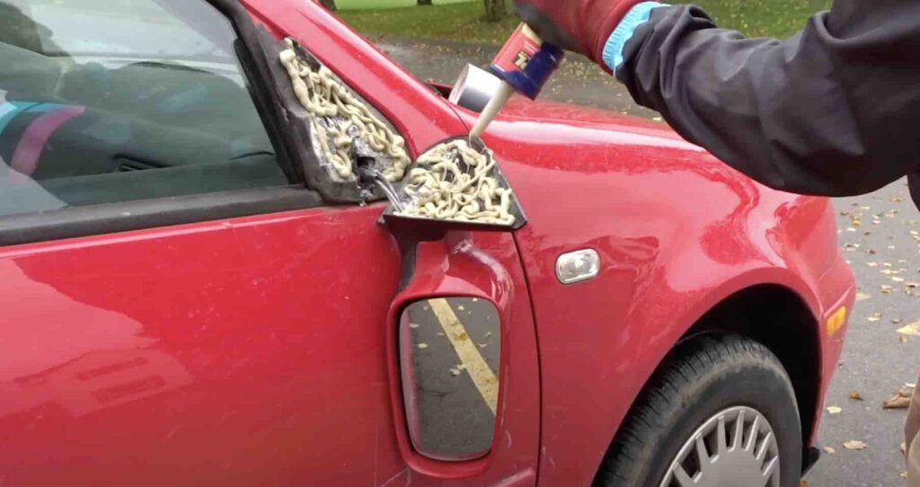 how to fix broken side mirror plastic